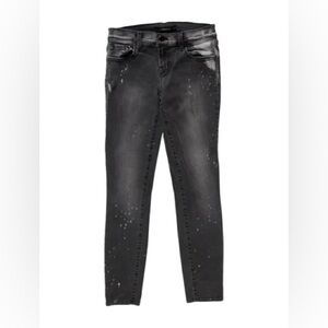 J brand skinny leg black ripped jeans size 26 distressed. Lightly worn